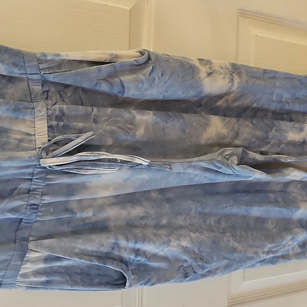 Prettygarden Sz S Blue Tie-Dye Jumpsuit - Picture 3 of 9